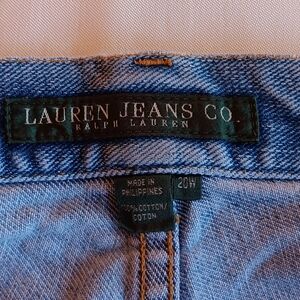 Lauren Jeans Co., Ralph Lauren 100% Cotton blue jeans 20W